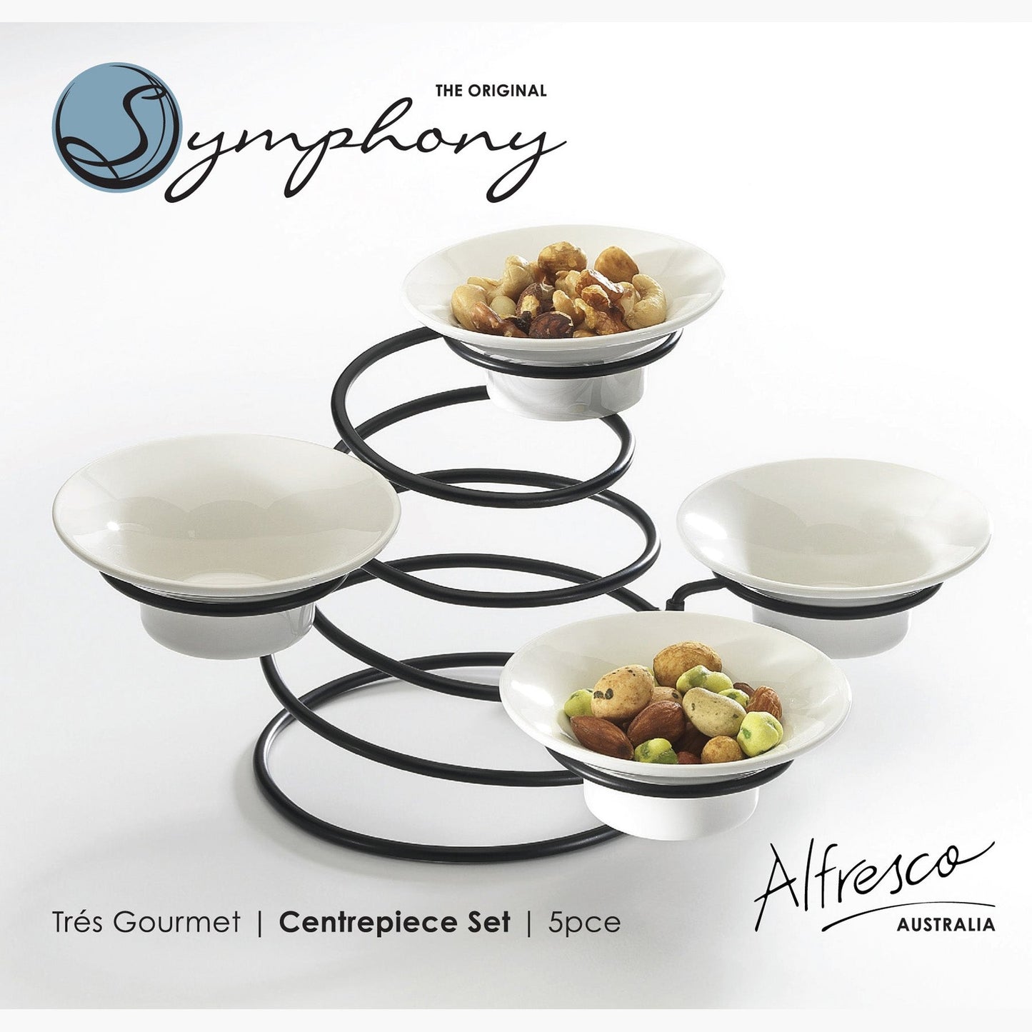 Symphony tres gourmet centerpiece 5pcs set