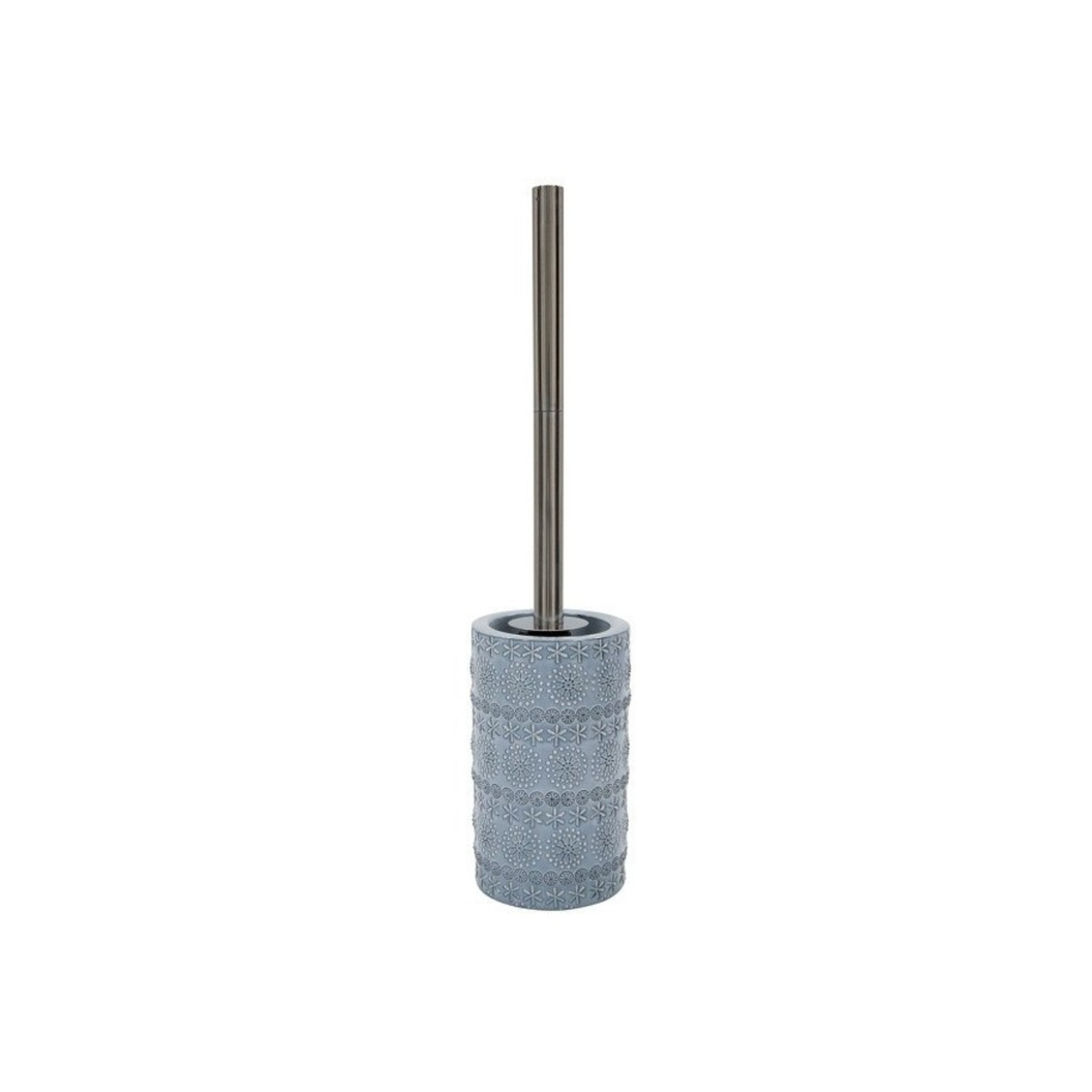 Grey Toilet Brush with Holder Porcelain Relief by Spirella