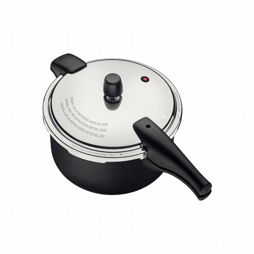 Tramontina Vancouver 24cm 6L Graphite Aluminum Pressure Cooker with Interior and Exterior Starflon Max PFOA Free Nonstick Coating