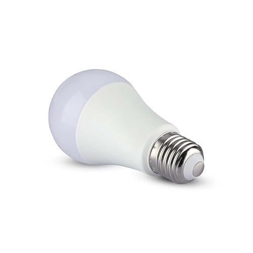 V-TAC - 8.5W E27 A60 LED Bulb, Warm White 3000K, Energy Efficient Replacement