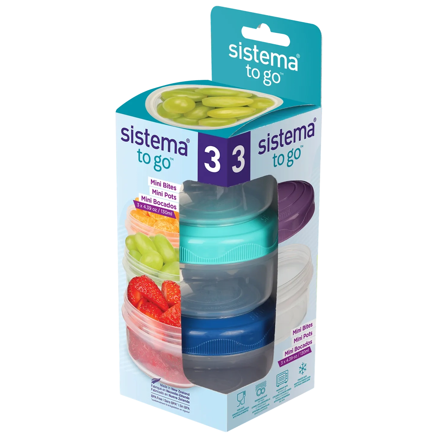 Sistema Mini Bites To GO 130ml (3 Packs)
