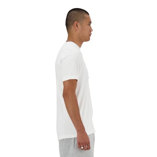 New Balance Men's Sport Essentials Logo T-Shirt, White, Large - Medaid International