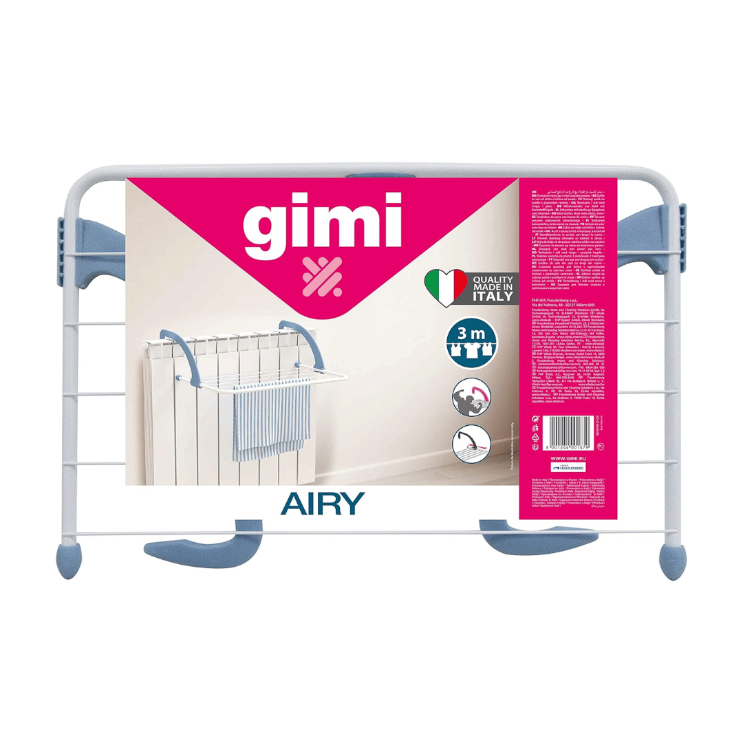 Gimi Dryer Rack Airy with 2 Brackets, 3m Drying Length