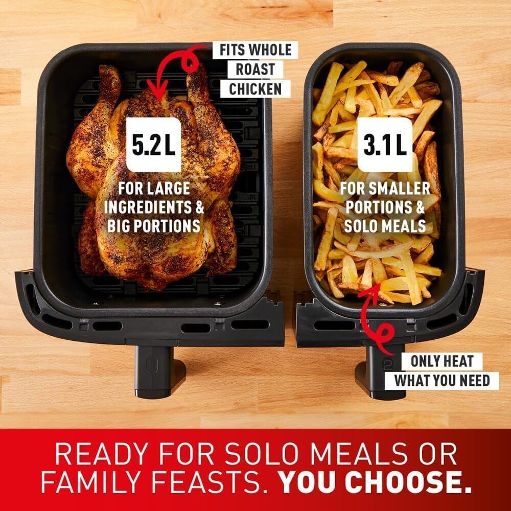 Tefal EY942HE0 11L Air Fryer, Dual Drawer