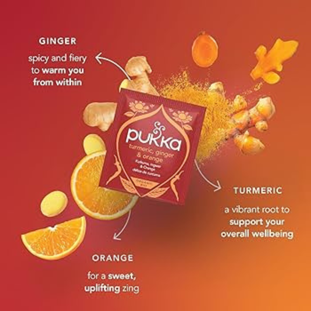 Pukka Organic Herbal Tea Turmeric, Ginger & Orange, 20S