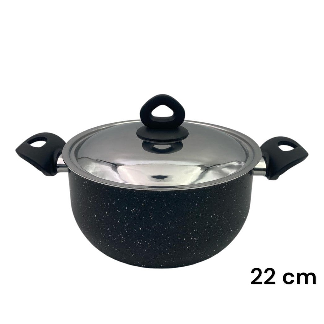 Black Granite Nouval Casserole 22 cm