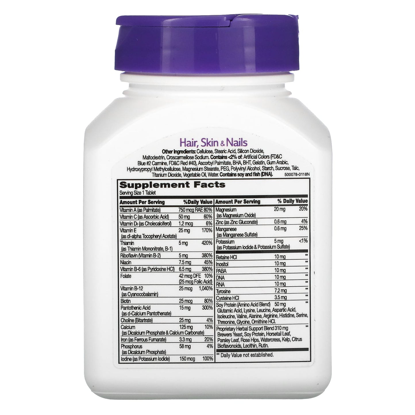 21st Century, Advanced Formula Hair, Skin & Nails, 50 Tablets - Medaid International
