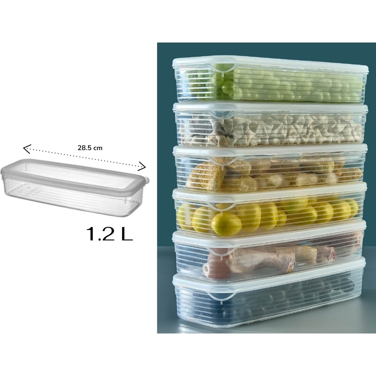 Line Storage Box Long 1.2 L Food Box