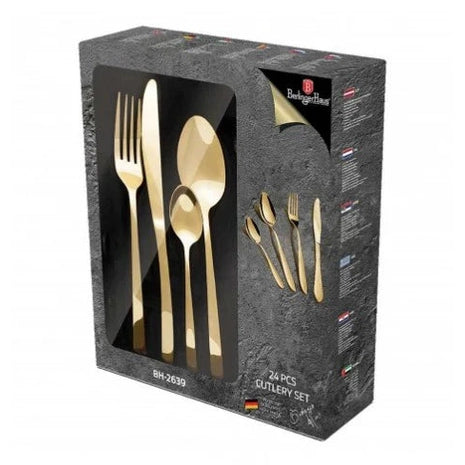 Berlinger Haus 24-Piece Cutlery Set, mirror, Yellow Gold