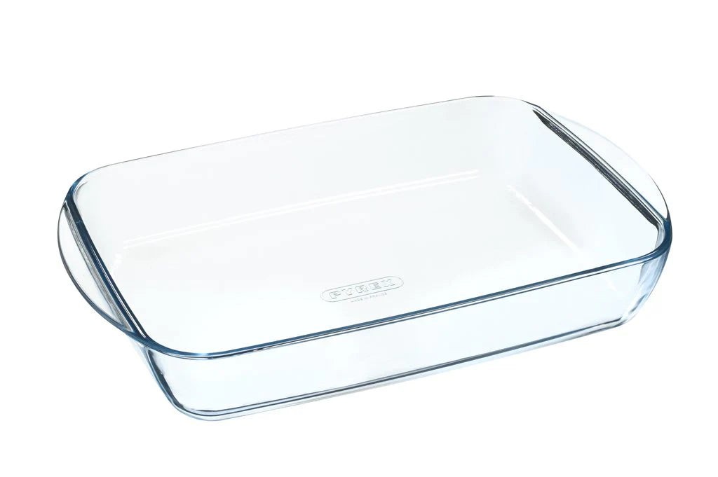 Pyrex Rectangular glass family oven dish with lid 6/8 pers - Cook & Store
