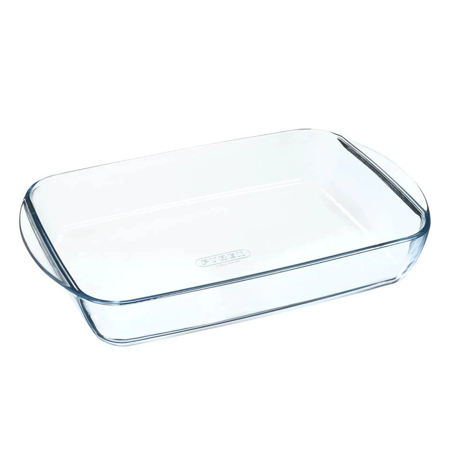 Pyrex Rectangular glass family oven dish with lid 6/8 pers - Cook & Store