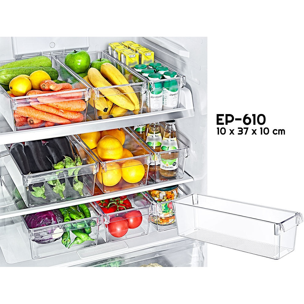 Clear Fridge Organizer 37 x 10 x 10 cm
