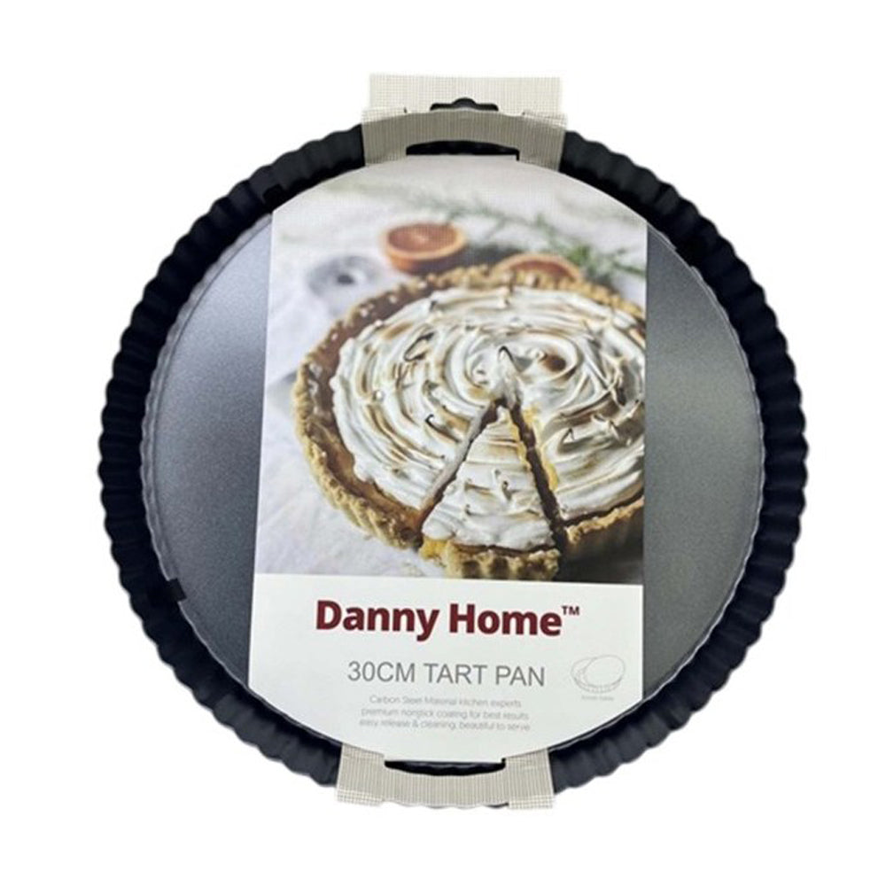 Danny Home Carbon Steel Premium quality , Non-stick Detachable Round Tart Pan 30cm