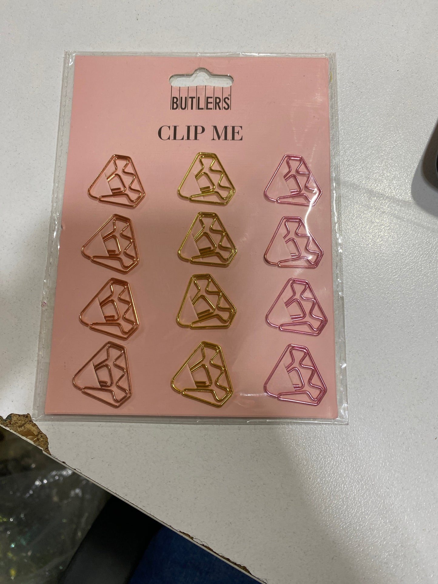 Butlers Clip Me Geometric Metal Paperclips 12 Pack | Butlers In Lebanon