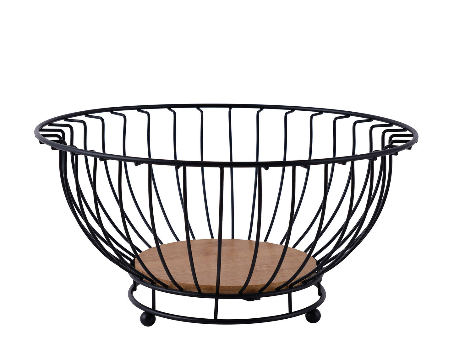 Dosthoff Iron Large Fruit Basket with Bamboo Base MB08