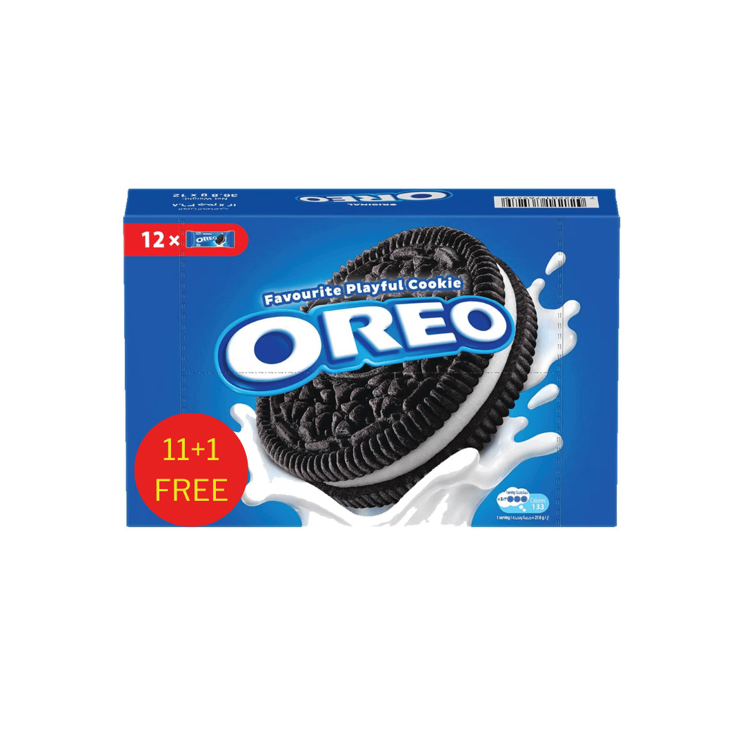 Oreo Original Cookies 36.8g Pack of 11+1 Free