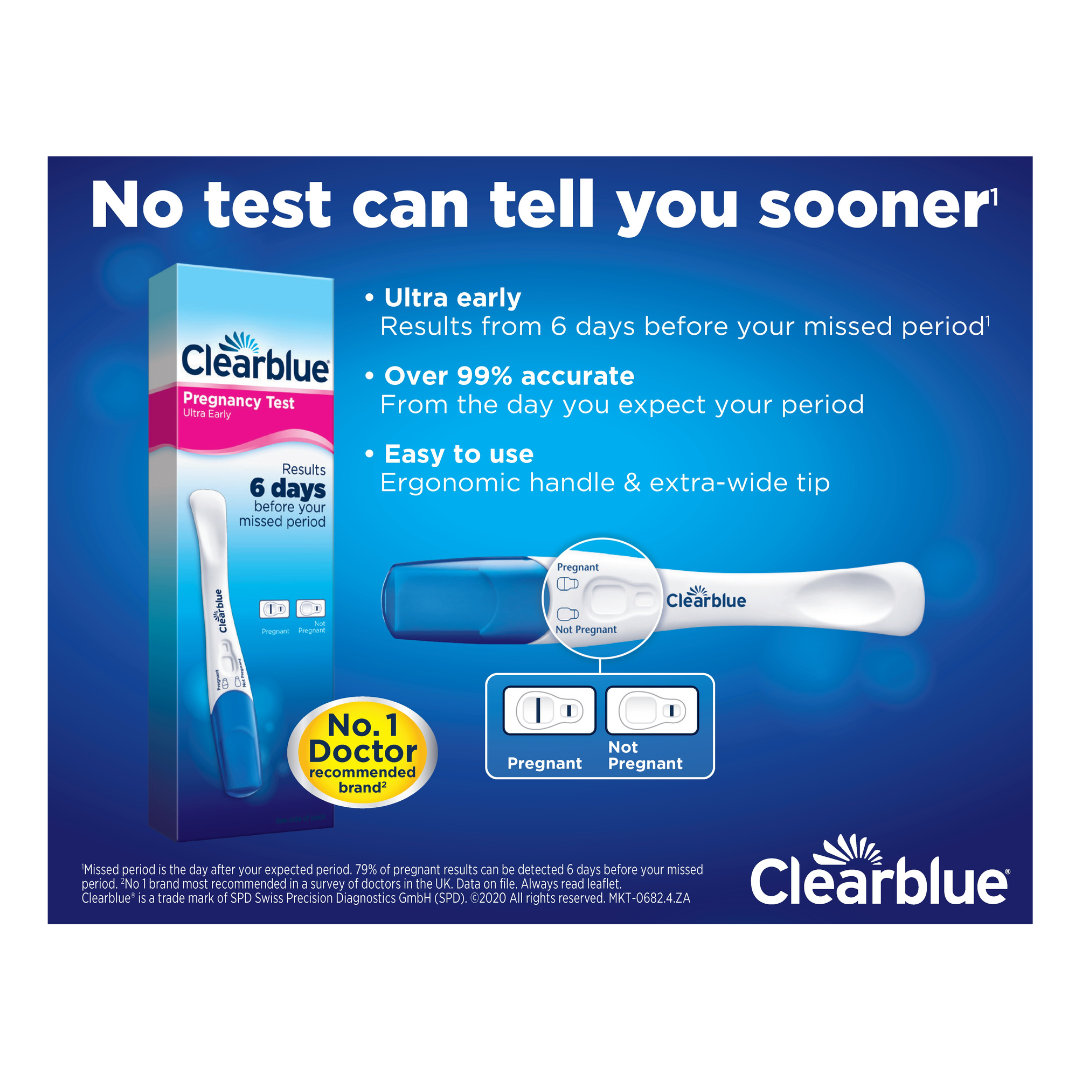 Clearblue Ultra Early Pregnancy Test, 6 Days Early 3 Tests