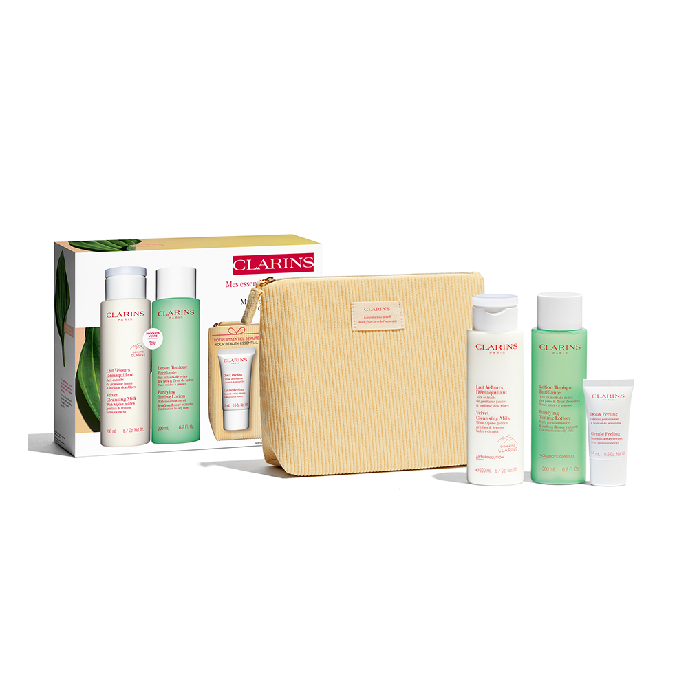 Clarins Vp Prem Demaq Peaux Mixtes(Lait+Lotion+Mini Doux Peeling) - Medaid International