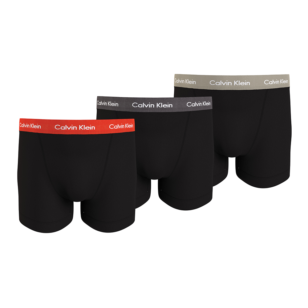 Calvin Klein Cotton Stretch 3-Pack Trunks Orange/Heather/Anthracite - Medaid International