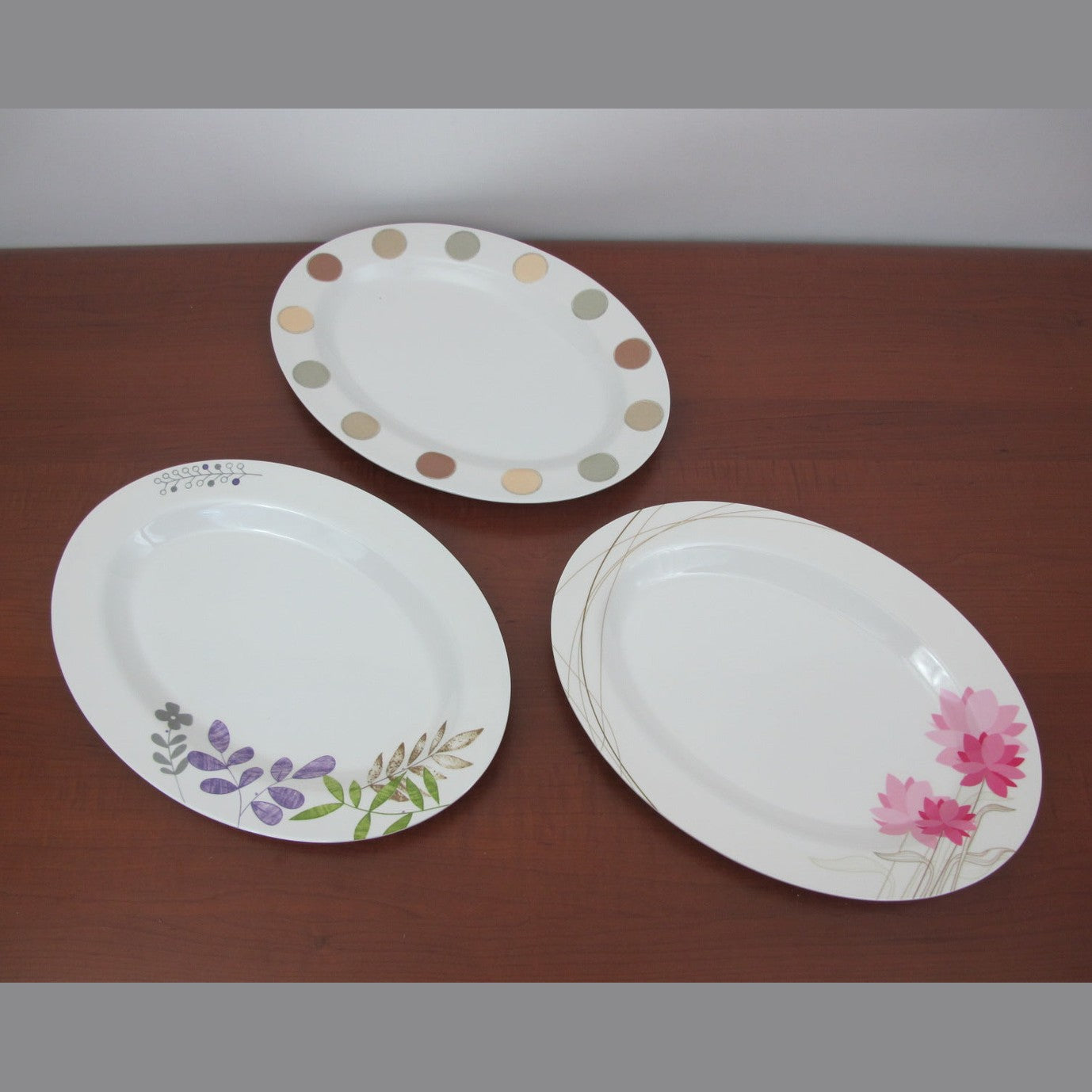 Melamine Oval Serving Plate; 14"