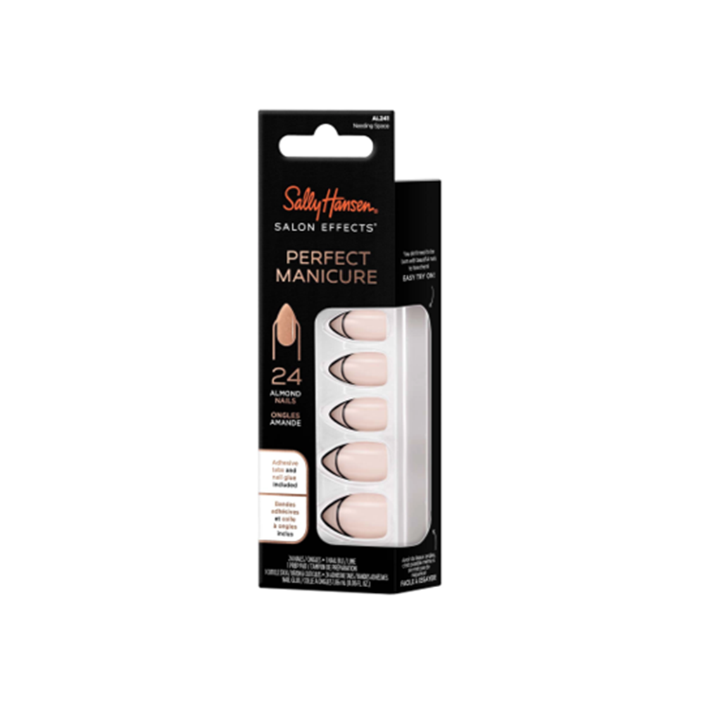 Sally Hansen Salon Effect Perfect Fake Nails Kit Almond Needing Space - Medaid International