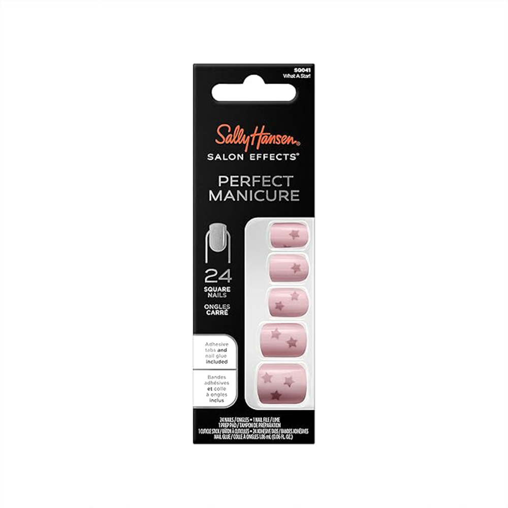 Sally Hansen Salon Effect Perfect Fake Nails Kit Square What A Star - Medaid International