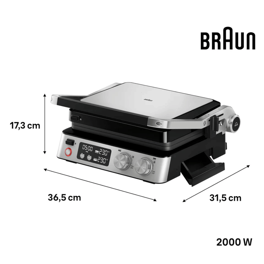 Braun Multi Grill 7 Stainless Steel Contact Grill 7040 Black