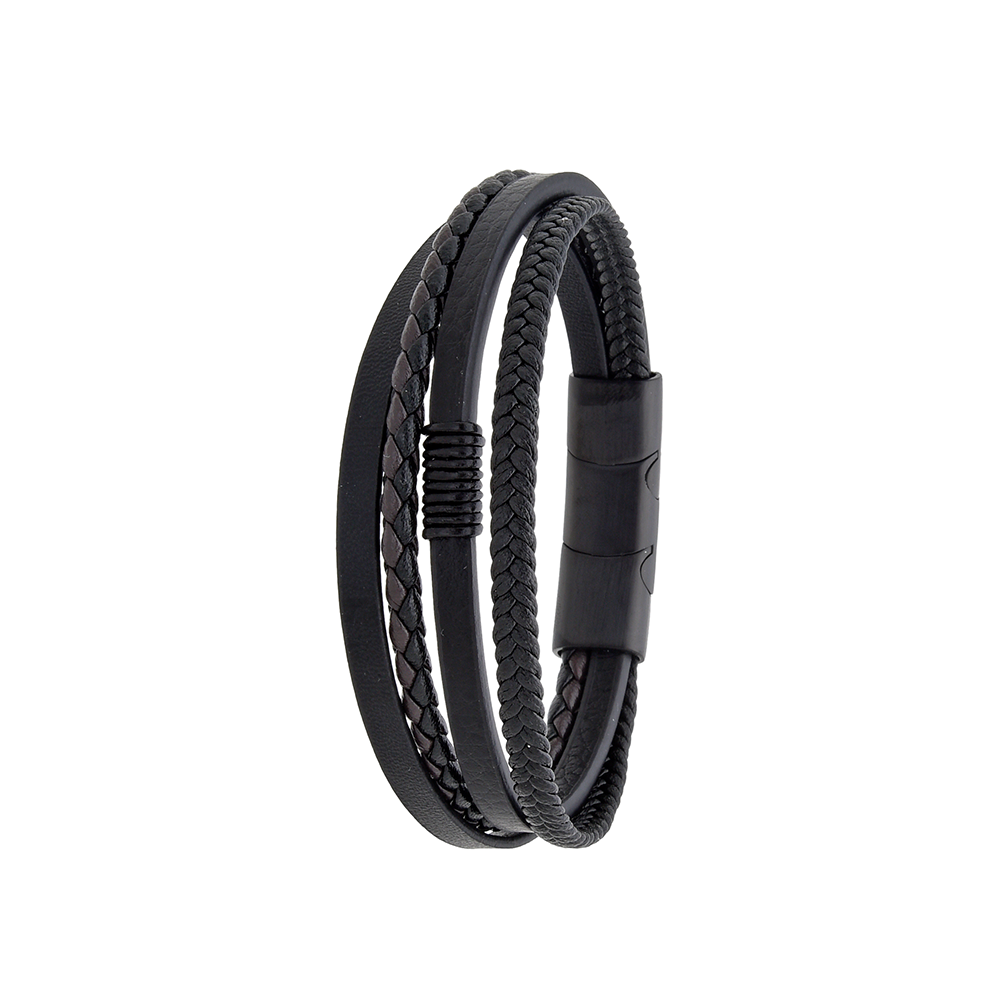 Polo Exchange Men Bracelet ST46-DSC0174 Black - Medaid International