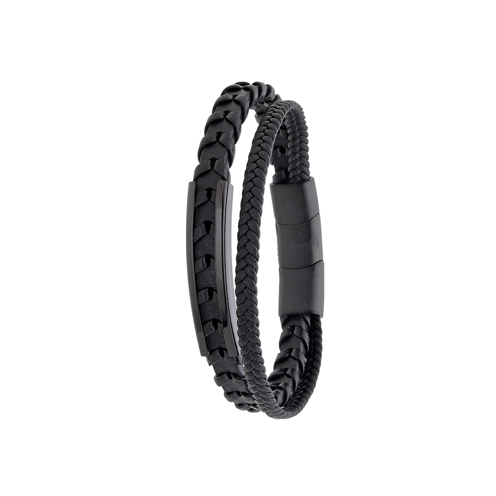 Polo Exchange Men Bracelet ST46-DSC0157 Black - Medaid International