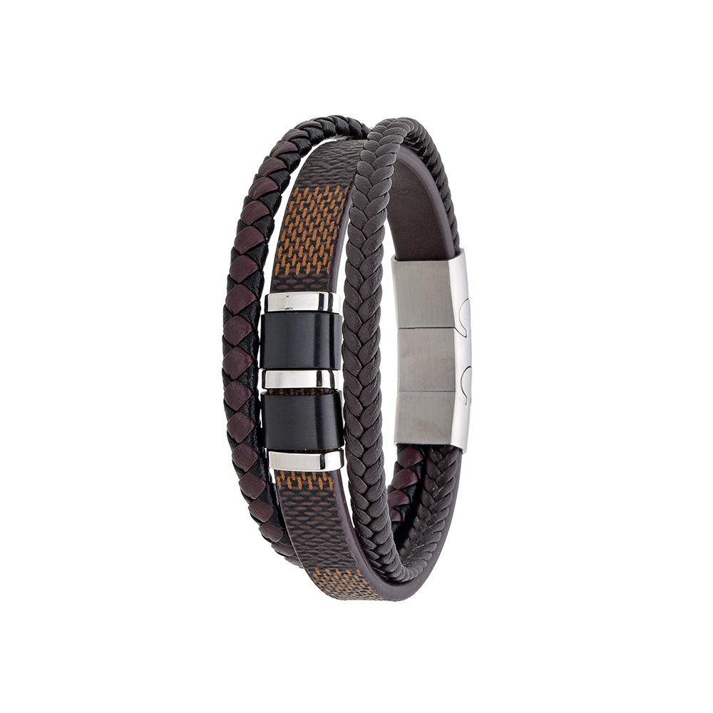 Polo Exchange Men Bracelet ST46-DSC0135 Coffee - Medaid International