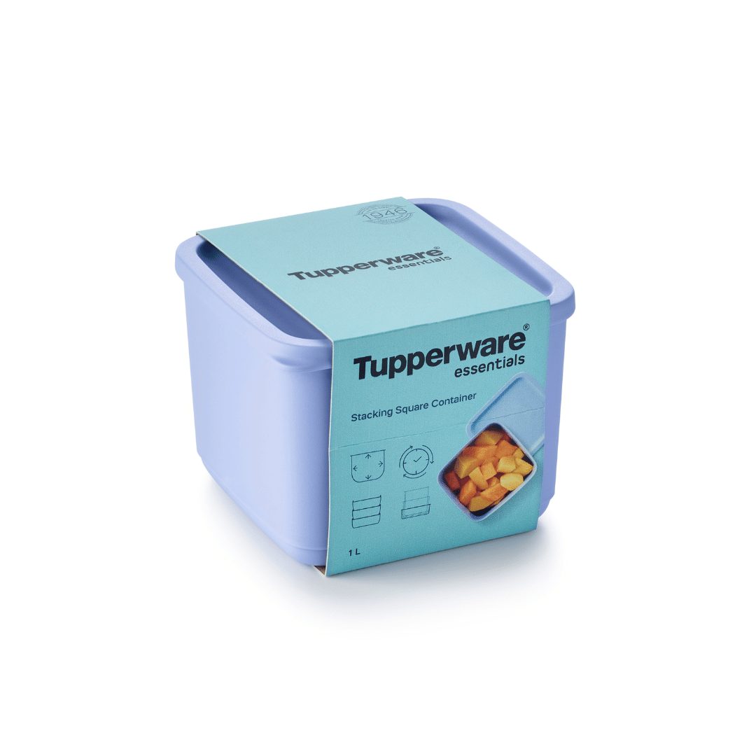 Tupperware Stacking Square Container - 1L Blubr Mist - RT