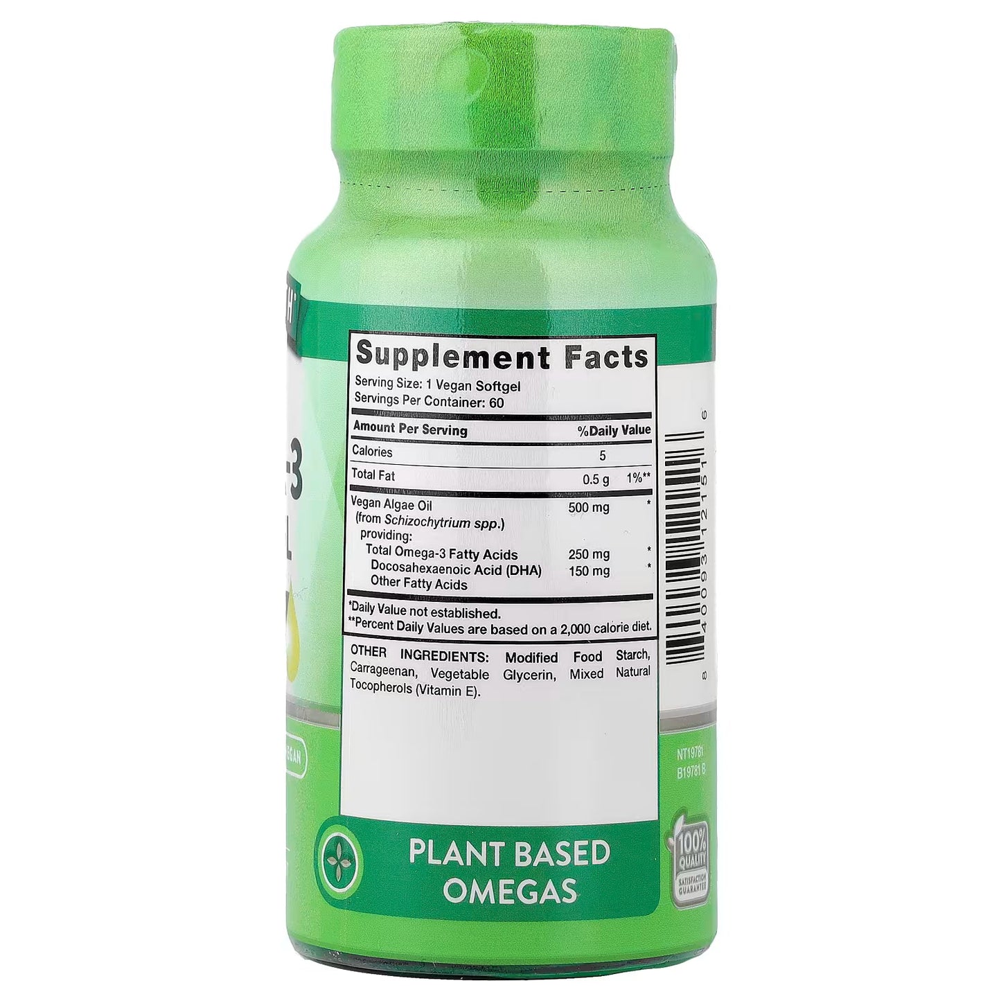 Nature's Truth, Vegan Omega-3 Algae Oil with DHA, 60 Softgels