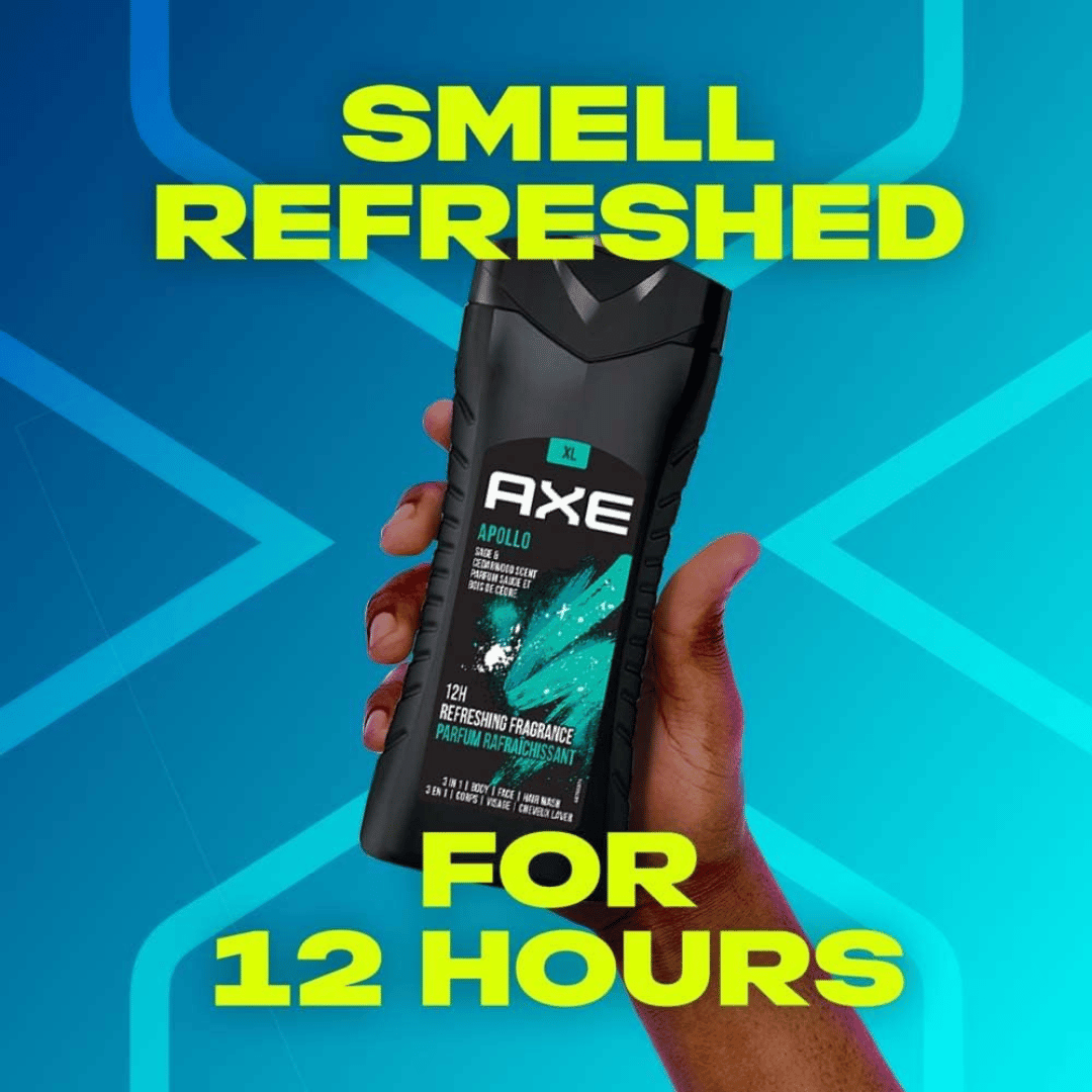 AXE Men 3in1 Body Wash Apollo 400ml