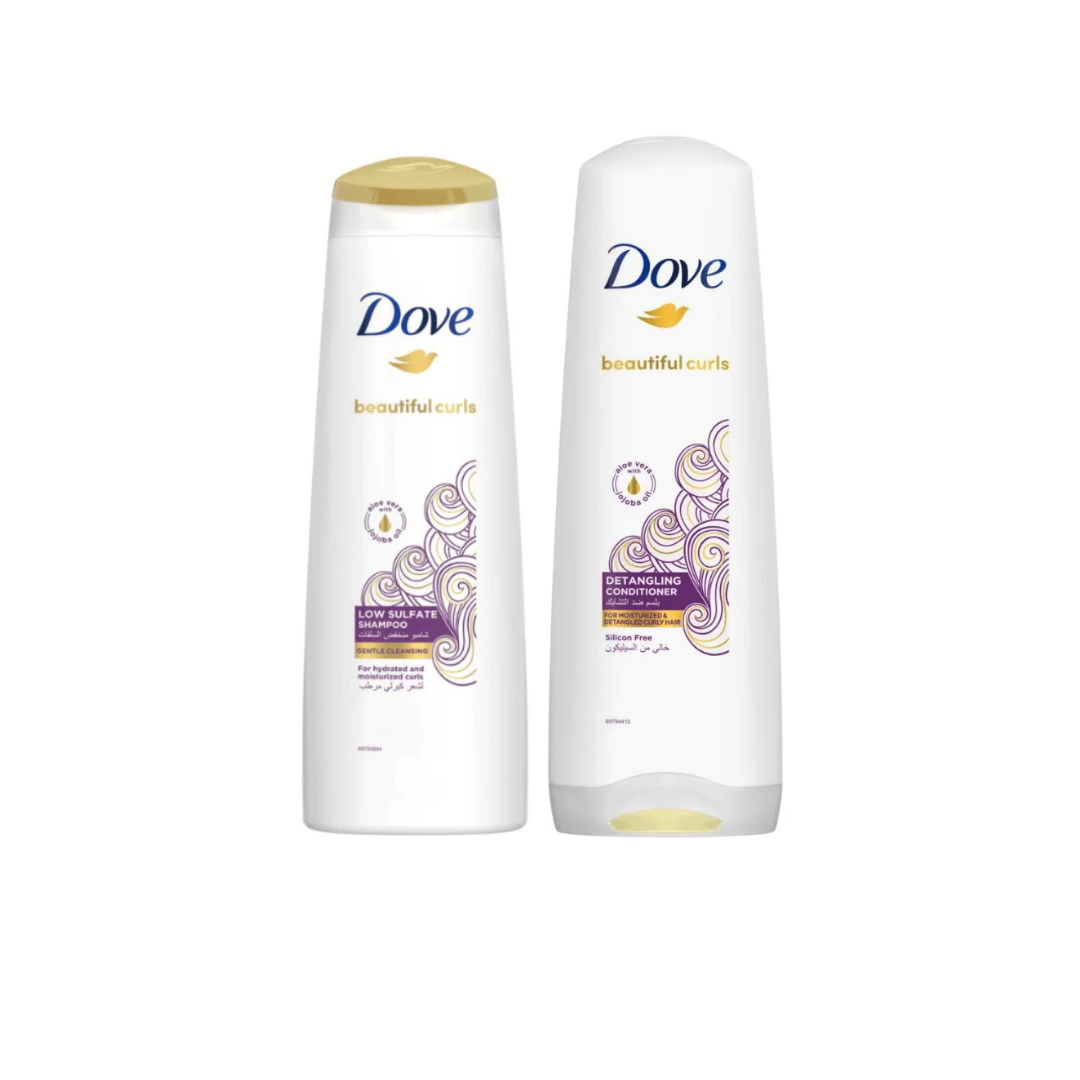 DOVE Shampoo Curls Detangling 350ml + Conditioner 350ml, 30% OFF