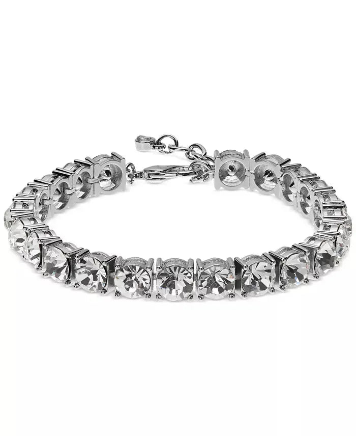 On 34th Women's Silver Tone Crystal Tennis-Style Flex Bracelet | On 34th In Lebanon