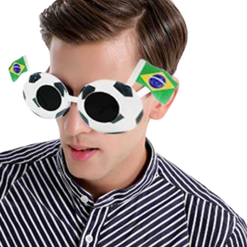 Plastic Cheering Props Brazil Flag Glasses