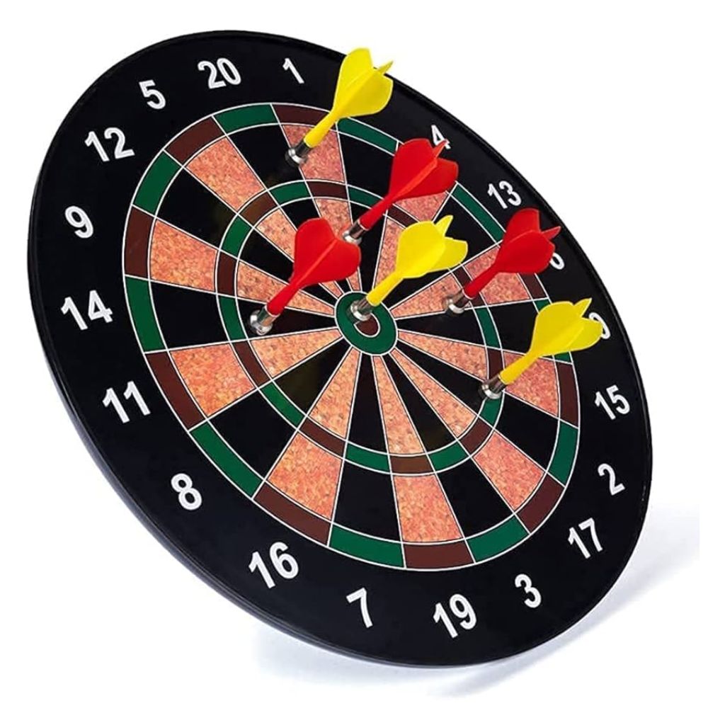 (Net) 15 inch Magnetic Dart Board Game for Kids