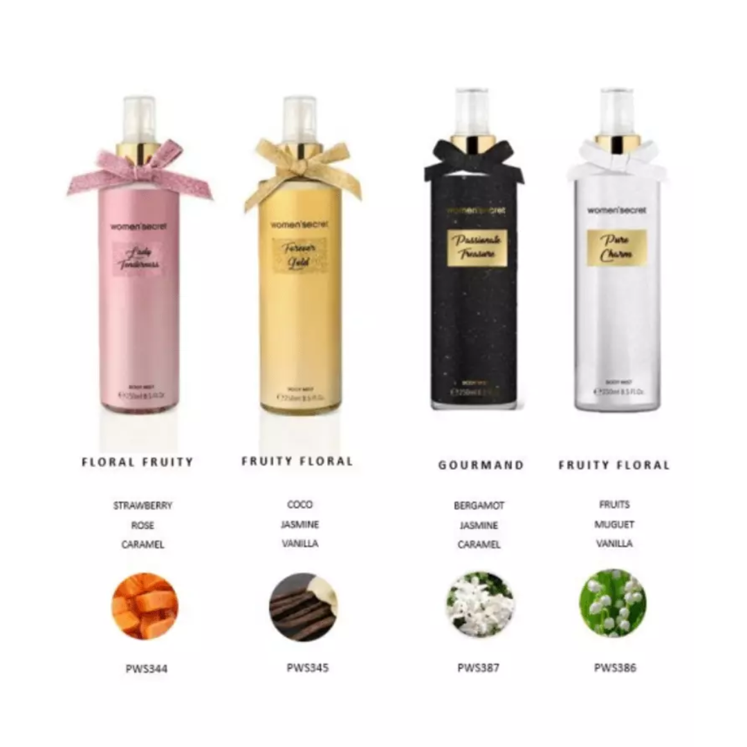 Women'Secret Body Mist Coffret 4X50ml