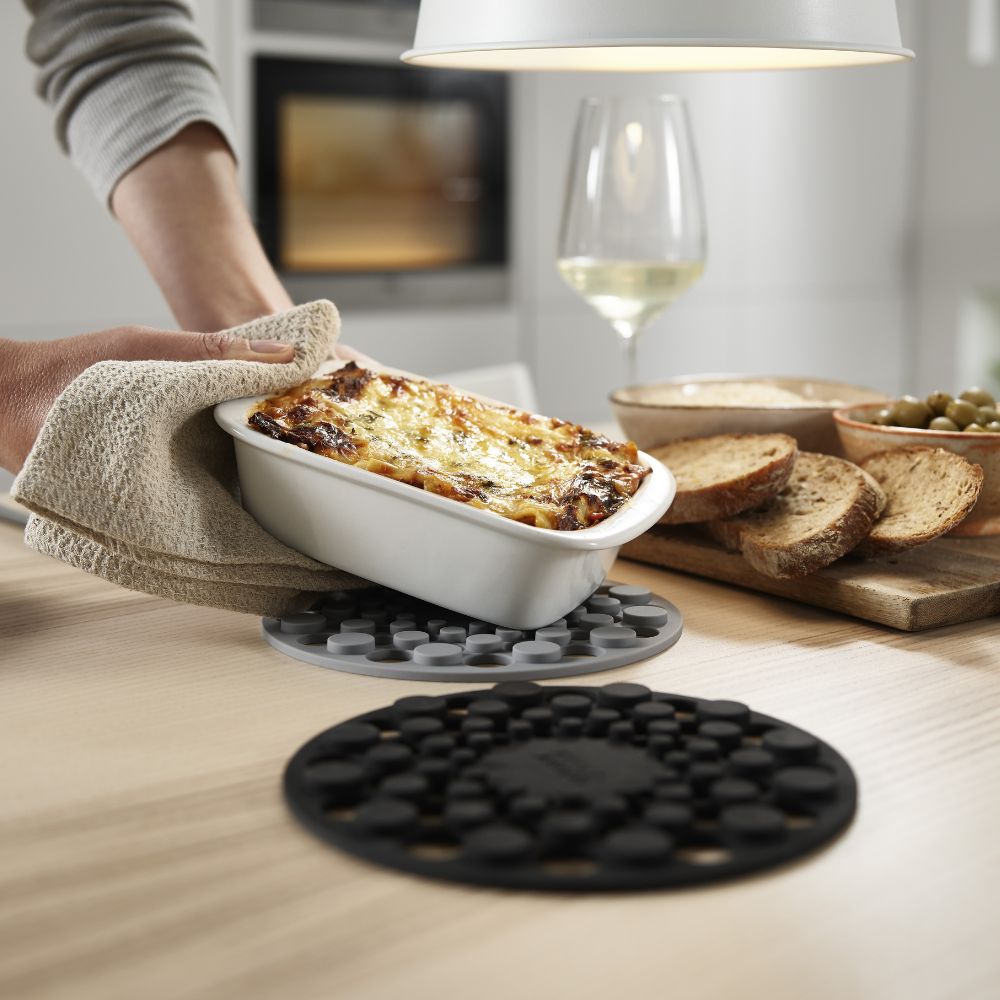 Spot-On‚Ñ¢ Set of 2 Grey Silicone Trivets - Medaid International