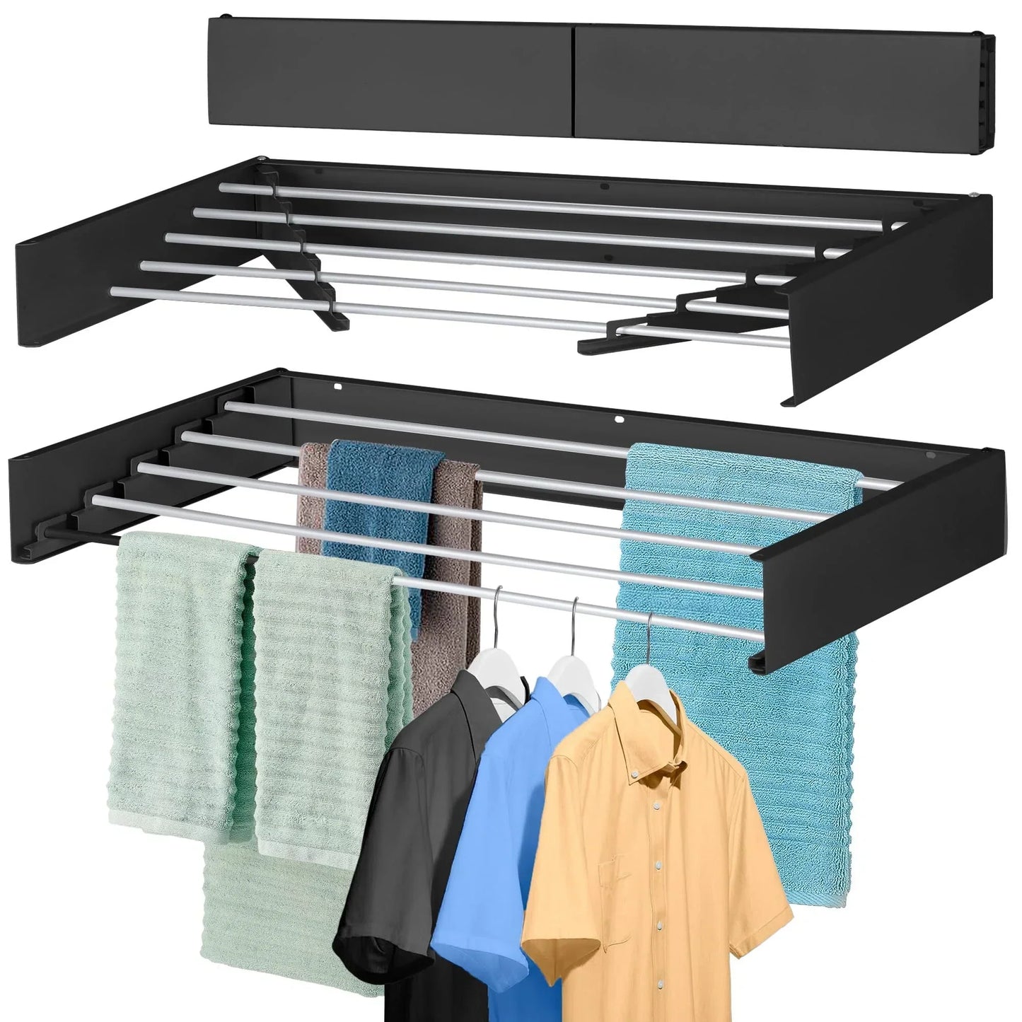 Collapsible Wall Mounted Clothes Drying Rack