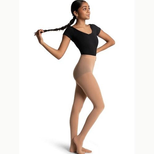 Capezio womens Studio Basics Footed tights, Light Suntan, Large-X-Large US - Medaid International