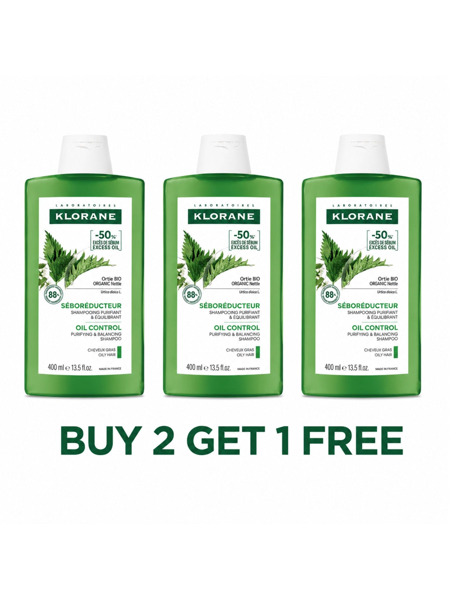 Buy 2 Get 1 FREE Shampoo with Organic Nettle
