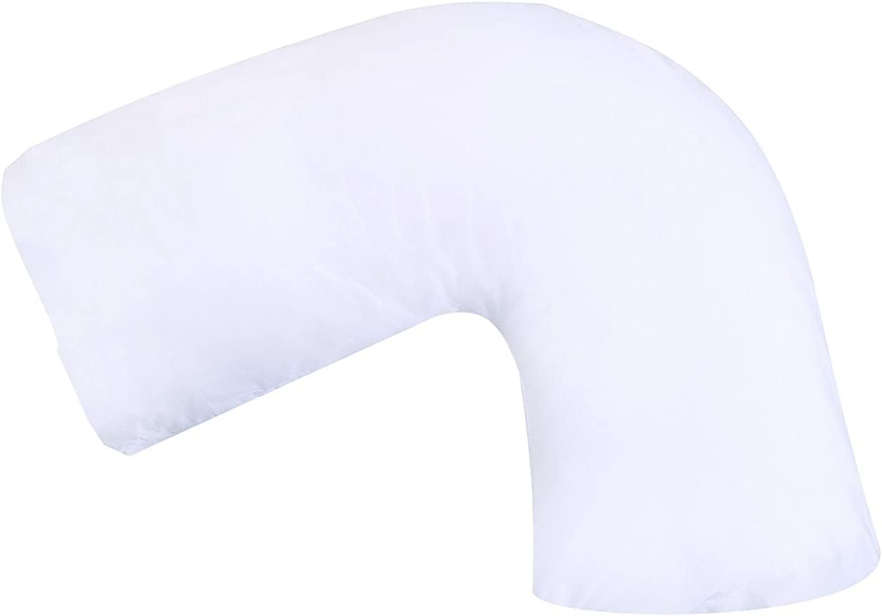 DMI Body Pillow, Side Sleeper Pillow and Pregnancy Pillow with Contoured Support to Eliminate Neck, Back, Hip, Joint Pain and Sciatica Relief with Removable Washable Cover, Firm, U Shape Neck Pillow - Medaid International