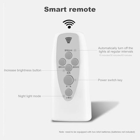 HtruiyatY - E27 Plug Light with Remote, Flexible Arm, 360° Adjustable