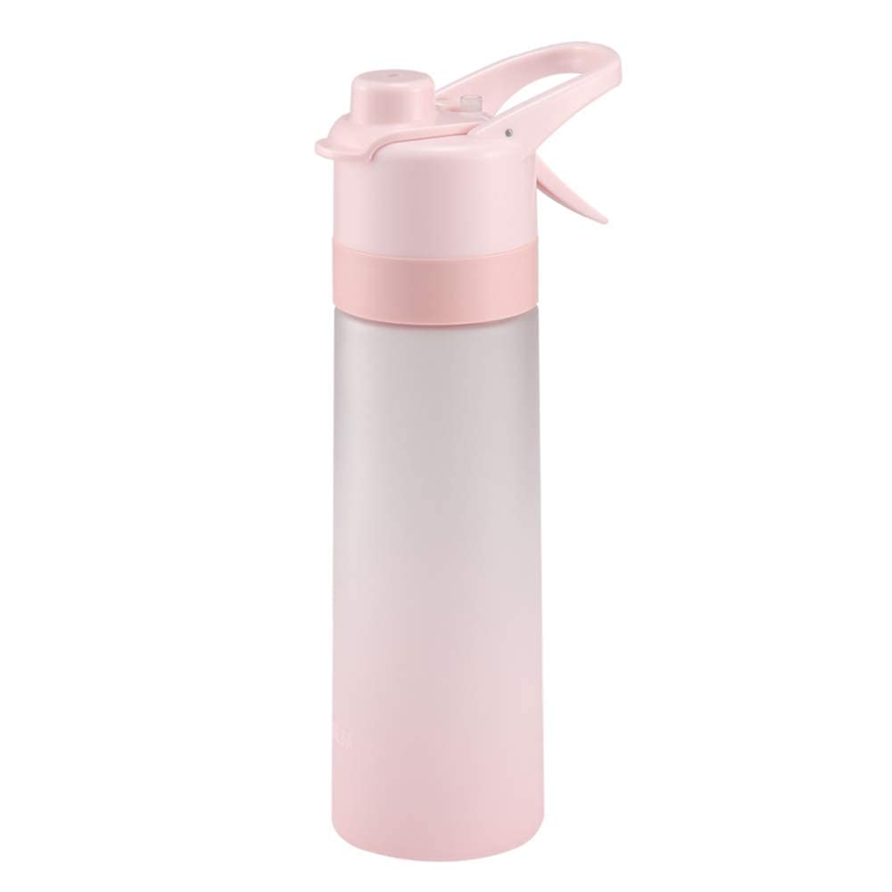 KASTWAVE Mist Spray Water Bottle, 650ml Sports Water Bottle Reusable Fitness Water Jug Multifunctional Spray Water Cup with Mist Hydration (Black)