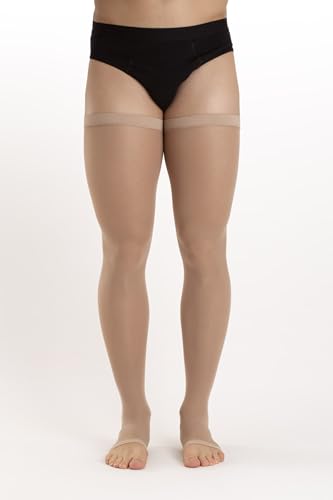 Relaxsan Compression Socks for Women and Men Made in Italy - 18-23 mmHg - Anti Embolism Stockings Open Toe - M0370A (2 Pairs - Skin, XL) - Medaid International