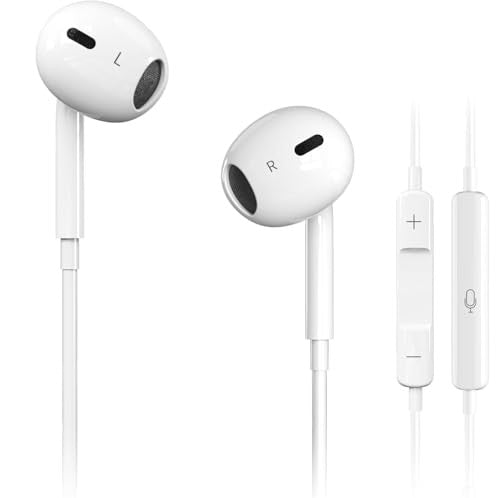 Zetuti - Wired Earbuds with Built-in Microphone, Volume Control & HiFi Stereo