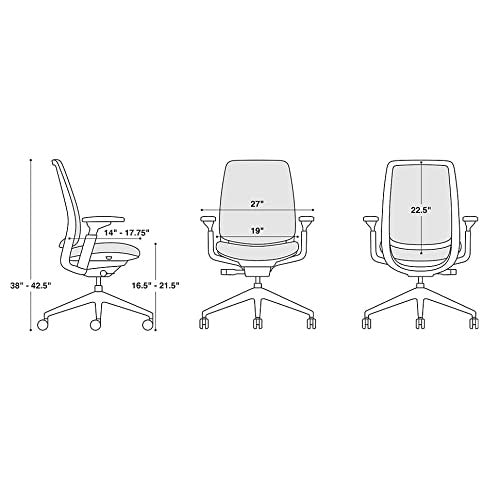 Steelcase Series 2 Office Chair with Headrest, Seagull Frame, Air Back and 3D Microknit Cogent Connect Licorice - Medaid International