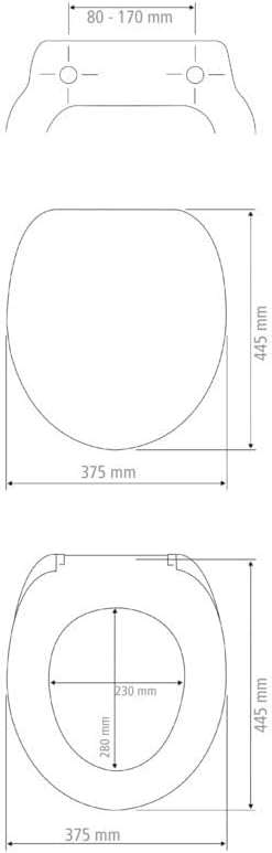 Toilet Seat Premium Duroplast Design with Soft-Close Mechanism (City) By Wenko.de