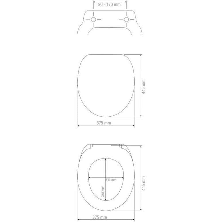 Toilet Seat Premium Duroplast Design with Soft-Close Mechanism (City) By Wenko.de